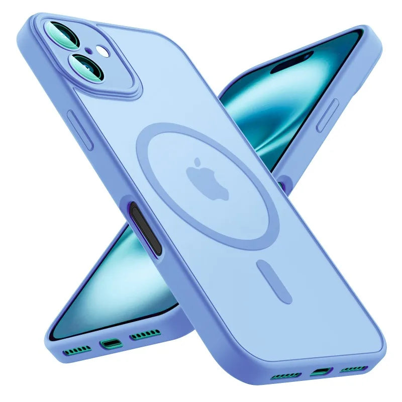 Luxury Frosted Magnetic Phone Case – Proteção e Estilo Premium para iPhone 11  ao 17