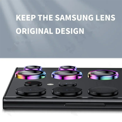 Camera Lens Protetor For Samsung S25 S24 ultra S24 S23 S22 ultra Case Tempered Glass Film Titanium Alloy Ring Phone Accessories