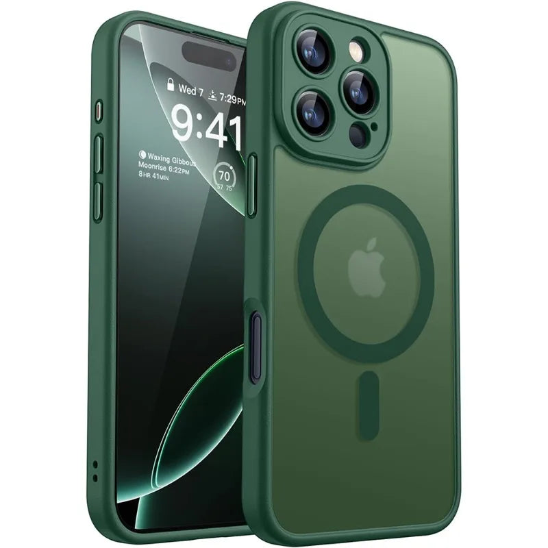 Luxury Frosted Magnetic Phone Case – Proteção e Estilo Premium para iPhone 11  ao 17