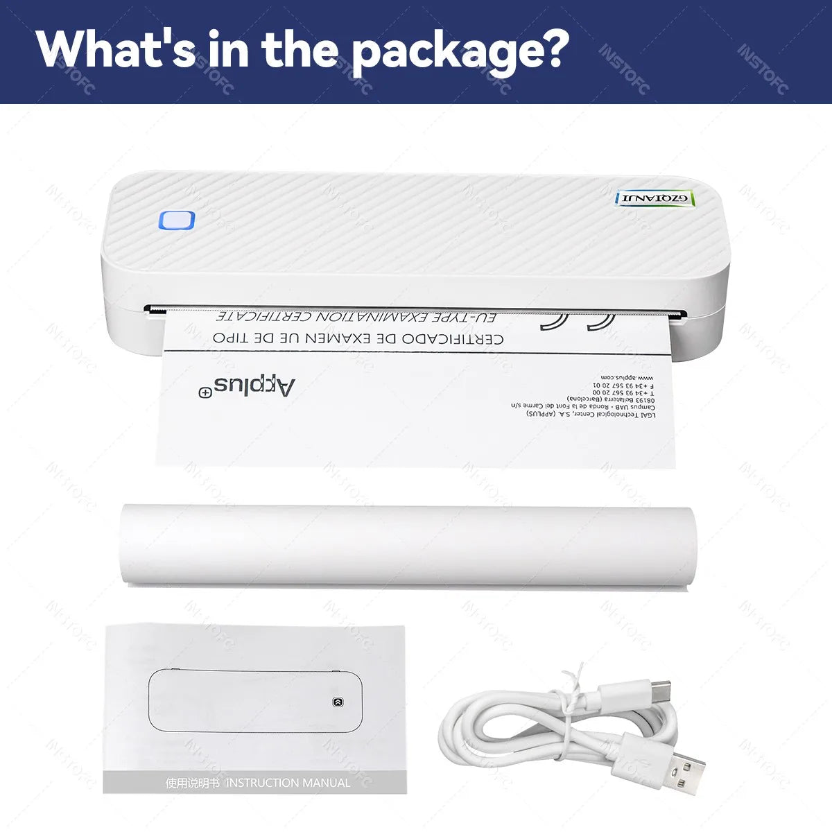 Portable A4 Thermal Printer – Impressora Portátil Bluetooth Multifuncional