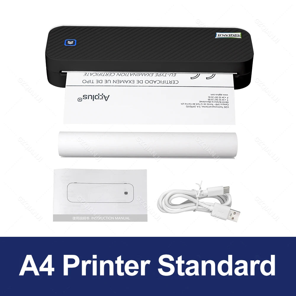 Portable A4 Thermal Printer – Impressora Portátil Bluetooth Multifuncional